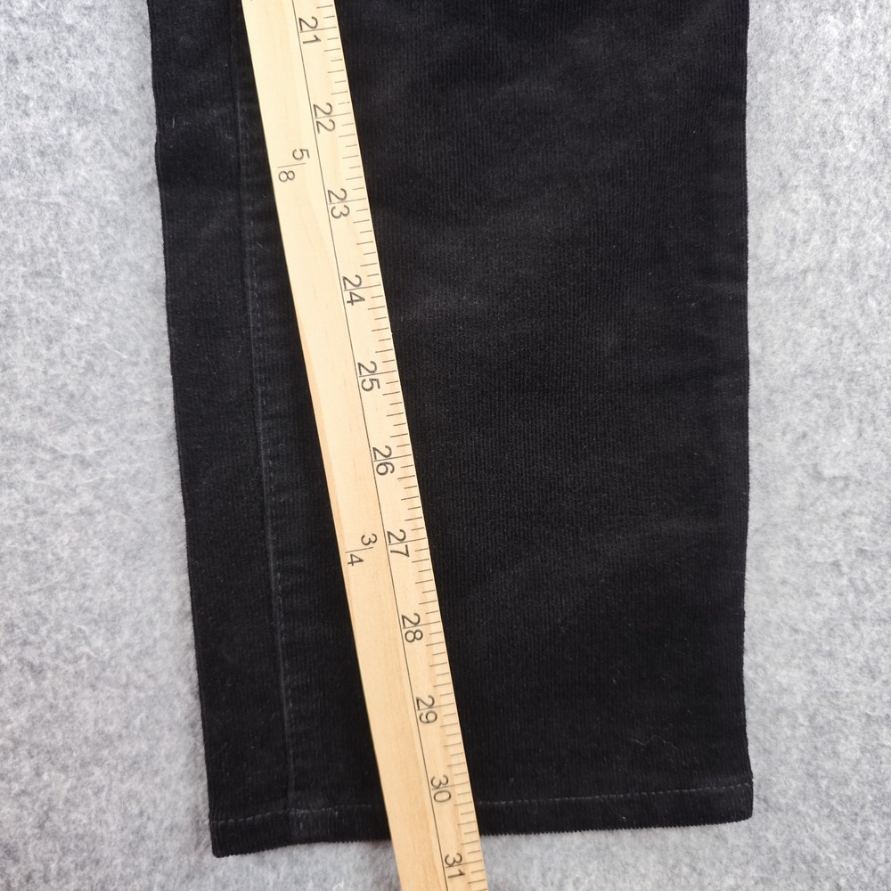 Talbots Straight Leg Corduroy Pants Women's 2 Black High Waist Slim NWT - Picture 3 of 12
